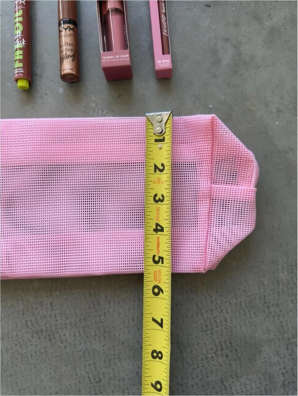 Beauty Lip Bundle / 6pc Makeup Set w Mesh Bag / Pink